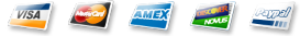 Visa, Mastercard, Discover, American Express, Paypal